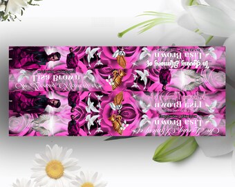 Personalized Memorial Ribbon Template: Editable Funeral Keepsake (Canva PDF)