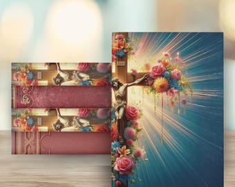 Biblisches Tagebuch-Cover (PNG): Gebetsnotizbuch-Design (11x8,5 Zoll, digitaler Download)