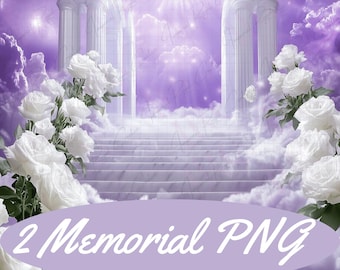 Purple Memorial PNG Funeral PNG Funeral Keepsake Memorial T Shirt Image Obituary PNG Design Art Rose Design Funeral Button Memorial Ribbon