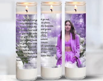 Envoltório de vela memorial PNG: Design de lembrança de funeral (download digital)