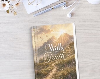 Biblical Journal Cover PNG: Prayer Notebook Design (11x8.5 Digital Download) Religious art