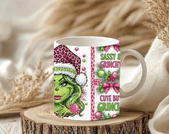 Christmas Mug Wrap Template, Holiday Mug 15oz Sublimation, Hot Cocoa Season, Funny, Instant Digital Download, Xmas PNG