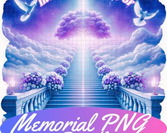 Purple Memorial Pink PNG Design Blue Memorial Service Funeral Buttons In Loving Memory Of Heaven Design Obituary Memorial Keepsake Customize