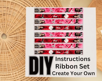 DIY Memorial Ribbon Template: Customizable Keepsake (PNG Digital Download)