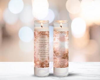 Wedding Keepsake | Photo Candle Wrap Decor Bride and Groom PNG Ceremony Decor