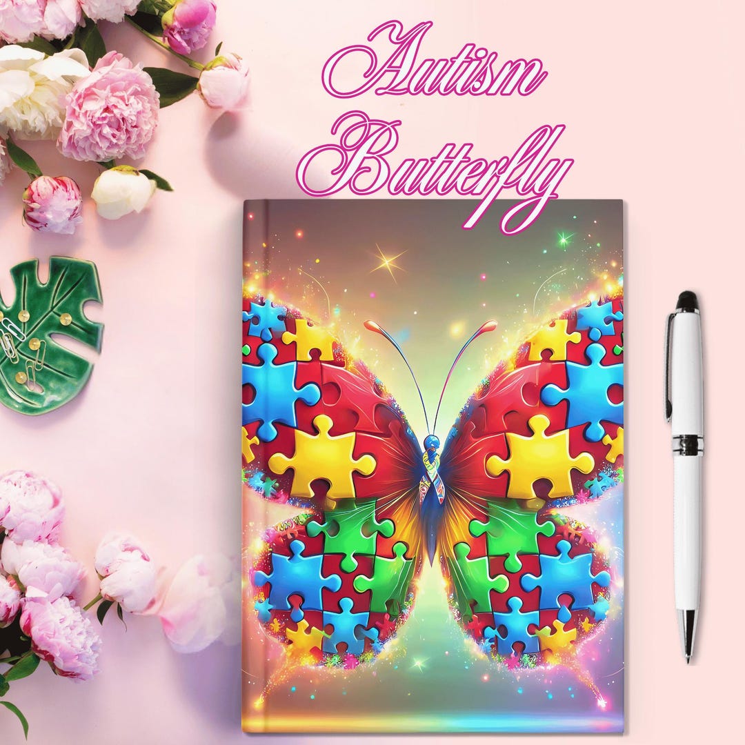 Autism Awareness Butterfly PNG: Puzzle Piece Design (digital Download ...