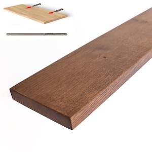 Natural Oak Floating Shelf: Custom Wooden Wall Shelf