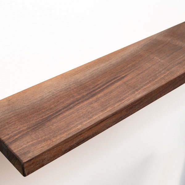 Walnoot zwevende plank, zwevende plank, boekenplank, badkamerplanken, aangepaste houten planken, wandplanken, lange zwevende plank, keukenplanken