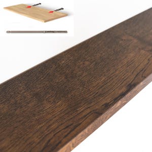 Natural Oak Floating Shelf: Custom Lengths, Rustic Kitchen Decor