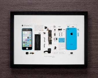 Apple iPhone 5c Teardown Digital Template (5 Colors)