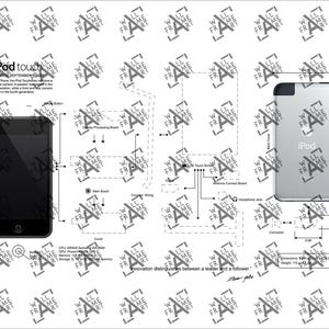 Apple iPod Touch (1nd Generation) Terdown Digital Template (Black & White)