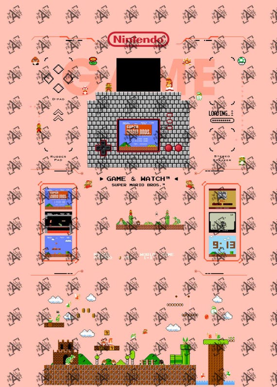 任天堂ゲーム＆ウォッチ - スーパーマリオブラザーズ分解 - Etsy 日本