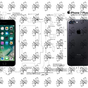 Plantilla digital de desmontaje del iPhone 7+ de Apple