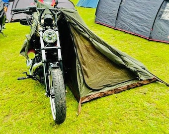 Tenda Moto SVAROG Inghilterra Monoposto A Parete, Impermeabile 10000mm, Verde, Con Zanzariera, Per Biker E Avventurieri