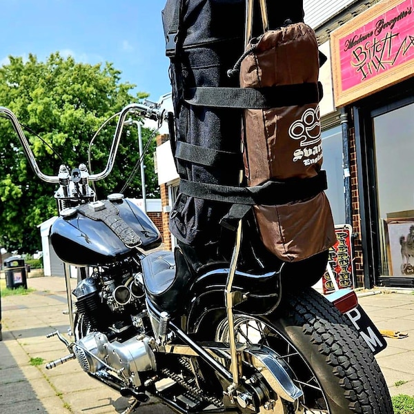 Svarog England Sissybar bagagechopper motorcykel cruiser Harley Davidson väska