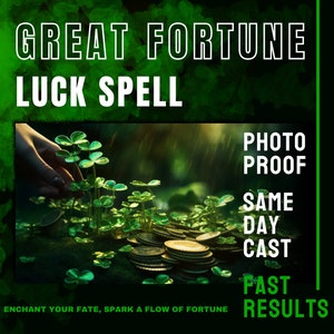 Fortune Luck Spell, Same Day Cast, Money Luck Spells, Fast Spell Casting, Goodluck spell, Spellcaster, Luck Casting Spell, Attract Spell