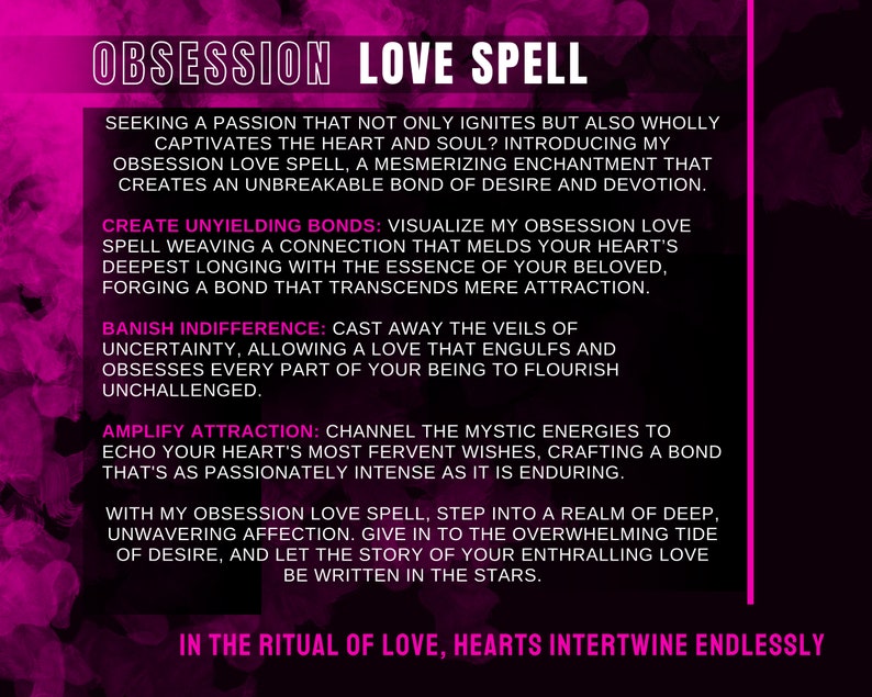 Obsession Love Spell, Same Day Cast, Obsession Cast, Fast Spell Casting, Powerful Love Spell, Spell Caster, Lovespell Casting, Love bind image 2