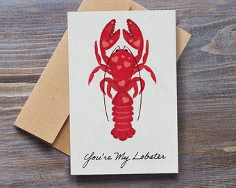 You're My Lobster - 6x4 Greetings Card