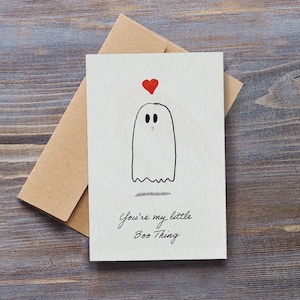 Biglietto spettrale Little Boo - Design fantasma fatto a mano