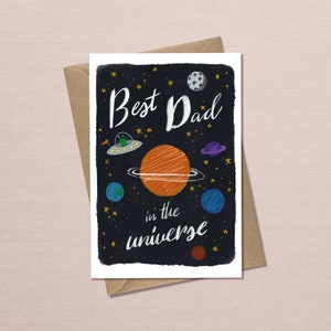 Meilleur papa de l'univers - Carte pour la fête des pères