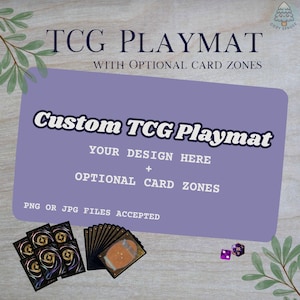 Custom TCG Playmat - Personalized Play Mat, Custom Card Game Mat with Zones, Board Game Desk Pad, Unique MTG Gift, Tabletop Accessories PM1