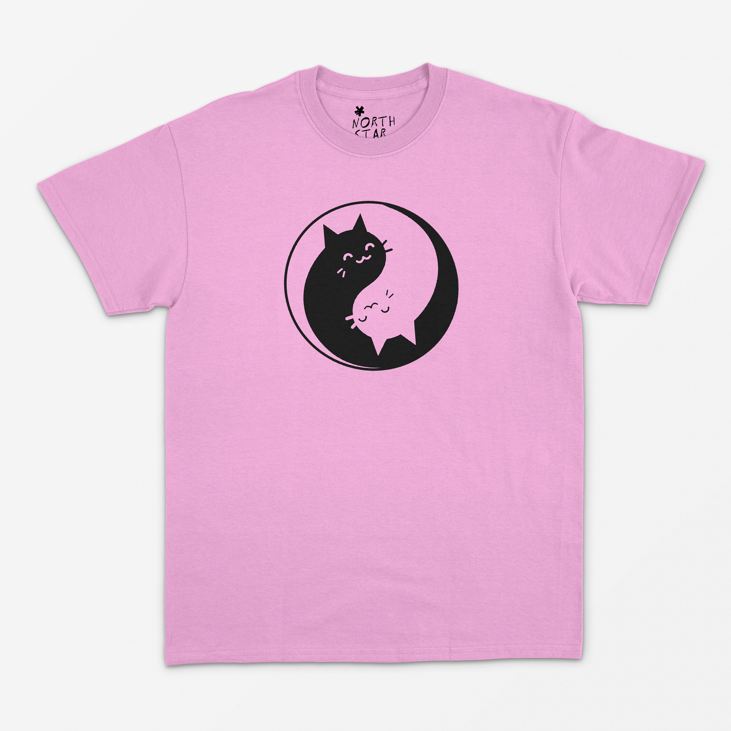 Yin Yang Cat T Shirt - Kitten Shirt / Cat / Yoga Shirt