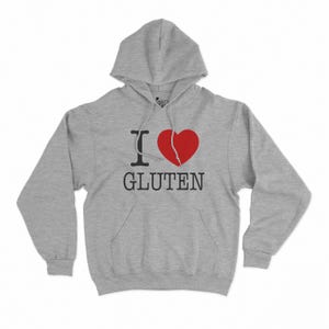 I Love Gluten Hoodie | Gluten Tolerant | Gym Hoodie | Foodie Apparel | Sassy Fitness Lover Gift | Cheat Day | Trendy Casual | Fries