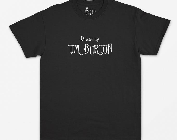 Directed by Tim Burton T Shirt - Vintage Style / Y2K Aesthetic / 90's / Punk / Grunge / Horror / Goth / Skeleton