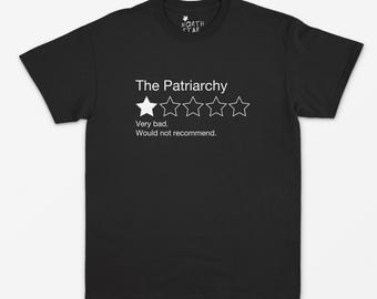 Camiseta con reseña negativa del patriarcado, camiseta feminista, camiseta de Girl Power, camiseta de igualdad, derechos de las mujeres, derechos humanos, antipatriarcado, camiseta 4B