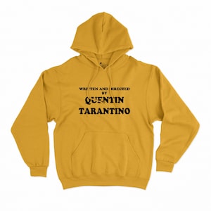 Written and Directed By Quentin Tarantino Hoodie - Vintage Style / Y2K / 90&#39;s / Pulp / Fiction / Film Fan / Cinema / Movies Hooded Sweat