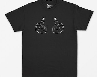 Camiseta del dedo medio - Dar la camisa del dedo - Voltear la camiseta del pájaro - Camisa divertida - Odio a todos - Gótico - Grunge - Lindo - S M L XL