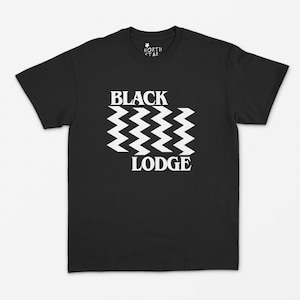 T-shirt noir Lodge - Style vintage / Esthétique de l'an 2000 / Années 90 / Punk / Grunge / Twin Peaks / Laura Palmer / David Lynch / Agent Cooper