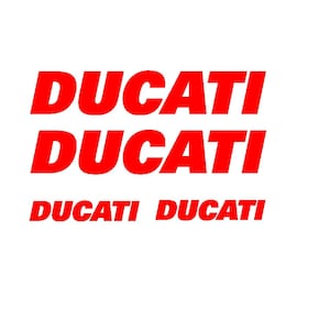 4x Ducati stickers decals for helmet or motorcycle fuel tank fairing bike.
