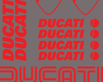 Ducati motorcycle retro decals stickers kit for helmet bike fuel tank logo bike fairing vinyl emblem retro