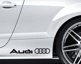 2 stücke Audi Ringe Aufkleber Aufkleber für Türbank Fenster Schwellen Auto Vinyl Grafiken s line a4 a6
