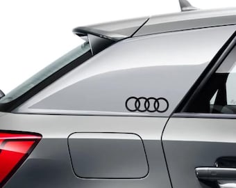 2 pegatinas de anillos de Audi para umbrales de puertas y ventanas, gráficos de vinilo para coche, línea S, A4 y A6
