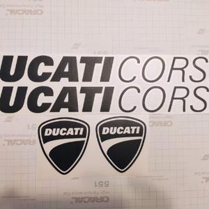 Pegatinas y calcomanías DUCATI CORSE para carenado de motocicleta Monster Panigale, kit de pegatinas con logotipo y emblema para casco de motocicleta, tanque de combustible y protector de cárter de motocicleta