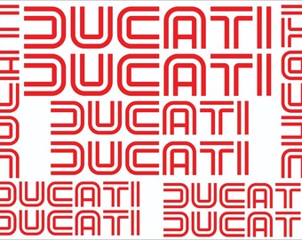 Ducati motorcycle bike vinyl decals stickers for fuel tank fairing helmets emblem retro scrambler