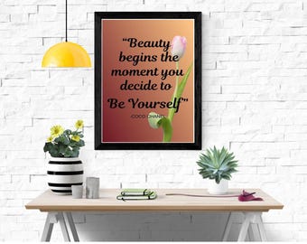 Instant Download: Aesthetic Printable Quote by Coco Chanel