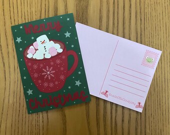 Carte postale Chocolat chaud de Noël