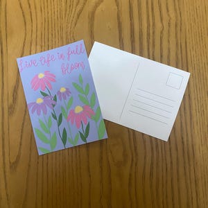 Carte postale Vivez la vie en pleine floraison