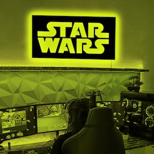 Star Wars Logo Neon Led Wall Decor,Star Wars RGB Led Room Decor, Star Wars Decoration,Star Wars Art,Star Wars gifts,starwars wall decor art