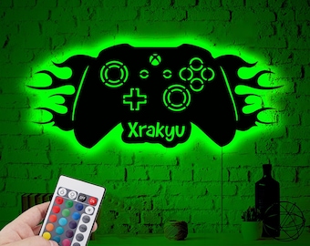 Neon Gaming, logo per sala giochi al neon, insegna per giocatori, insegna luminosa al neon, insegna al neon a LED, decorazione murale per la cameretta | Leroy Merlin