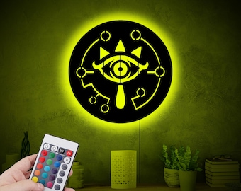 Sheikah Slate Eye Legend of Zelda Neon Led sign,zelda room decor,Zelda Gifts,Birthday Gift,Christmas Gift,gamer room art,the legend of zelda