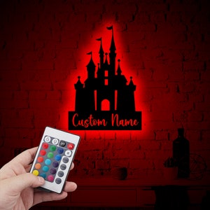 Custom Wonderland Castle Neon Led Wall Art, Princess Castle, girls nursery art, Magical Art, Castle Decor, Fairytale decor, princess gift image 6