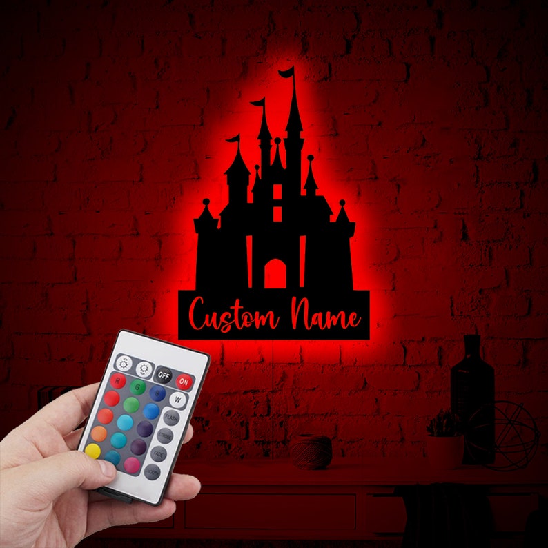 Custom Wonderland Castle Neon Led Wall Art, Princess Castle, girls nursery art, Magical Art, Castle Decor, Fairytale decor, princess gift image 6