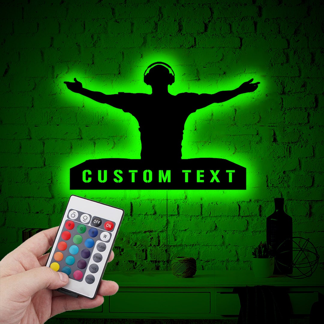 Custom DJ Headphones Neon Led Sign, Personalized Music, Gift for DJ ...