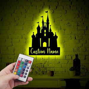 Custom Wonderland Castle Neon Led Wall Art, Princess Castle, girls nursery art, Magical Art, Castle Decor, Fairytale decor, princess gift image 3