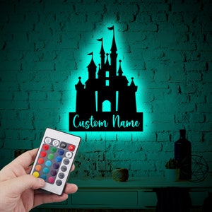 Custom Wonderland Castle Neon Led Wall Art, Princess Castle, girls nursery art, Magical Art, Castle Decor, Fairytale decor, princess gift image 4