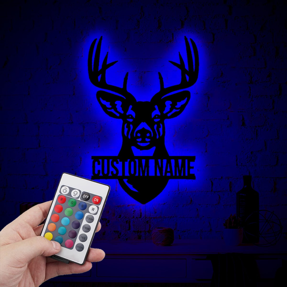 Deer Hunting Neon Led Wall Art, Gift for Dad, Hunting Gifts Men, Deer Hunter Gift, Hunter Gift, Cabin Sign, Deer Sign, Last Name Sign - Etsy